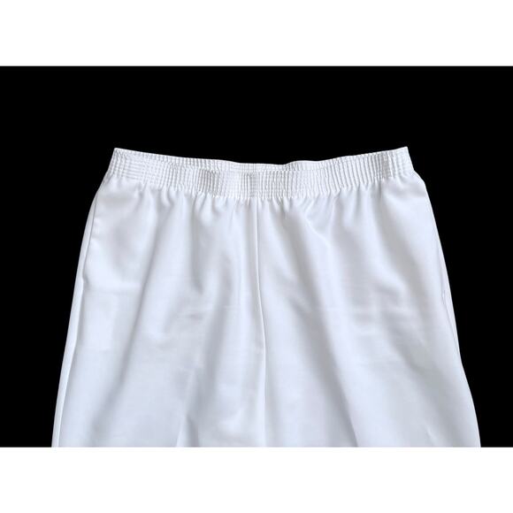 ALIA Womens Plus Size 16W Petite White Pull On Elastic Waist High Rise Pants - Picture 3 of 5
